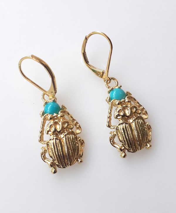Boucles d’oreilles Scarabée — LA LUMIERE DE BEN