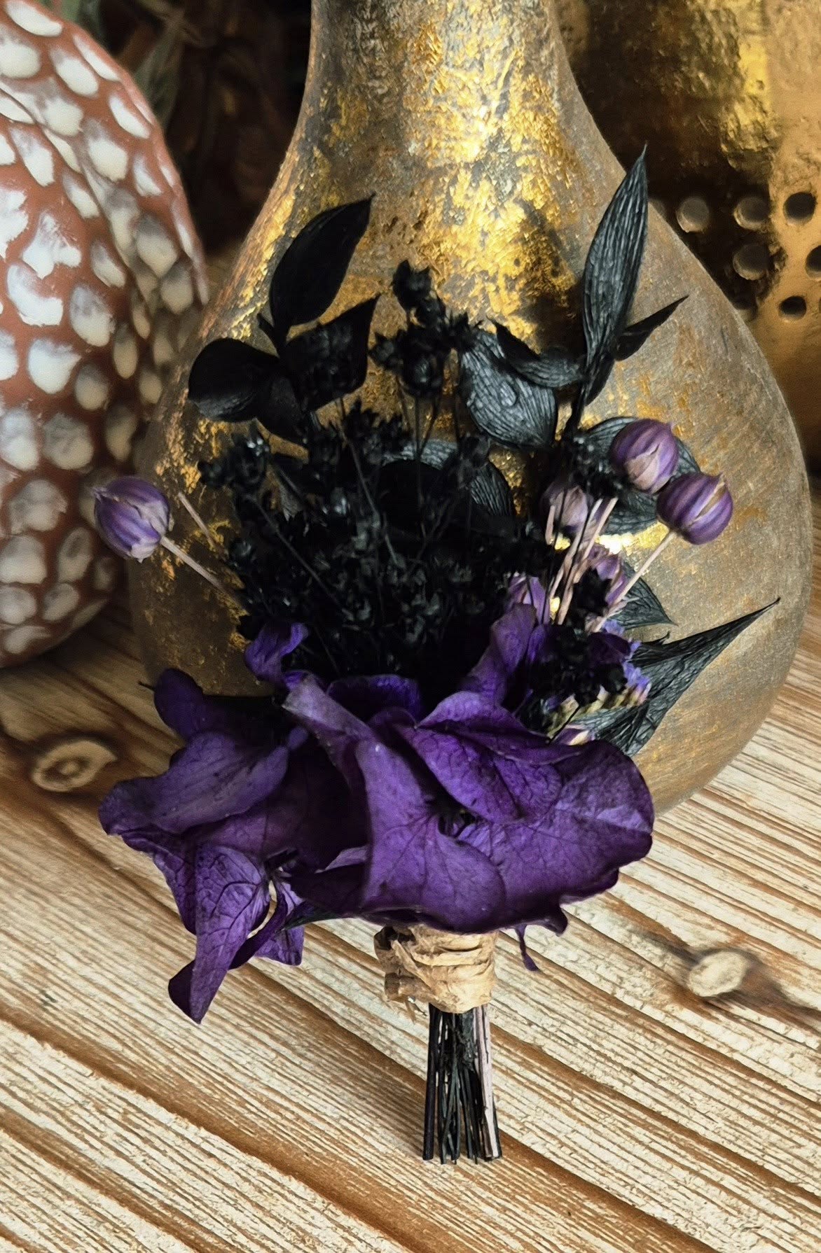 Boutonnière en végétaux séchés et stabilisés — Bloom'In