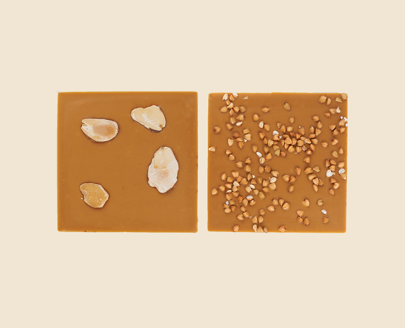 Chocolat blond aux amandes et sarrasin grillé — Bomma Flora