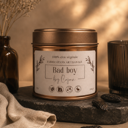 Bougie parfumée Bad boy — Cajun - bougies naturelles