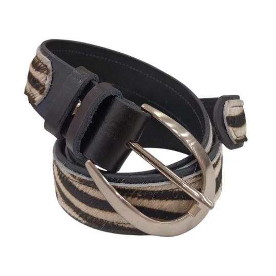 Ceinture cuir zèbre — DAGOT CUIR