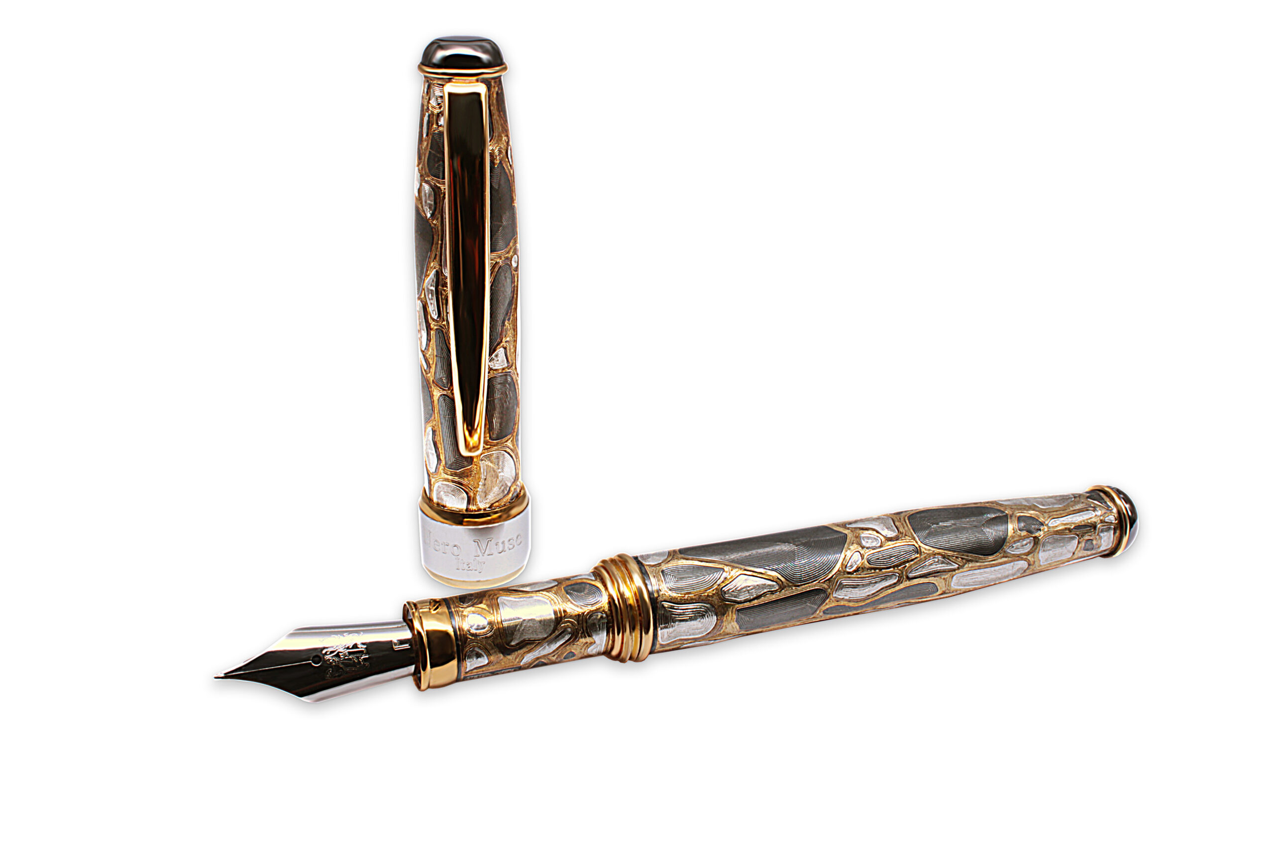 Opus Incertum Sterling Silver Fountain Pen Inspired by Ancient Rome — Grifos Pens