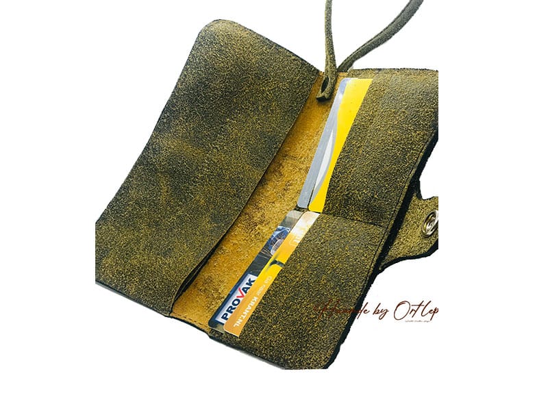 Bruin verweerd leren portemonnee – Beserker — Handmade by Ortlep