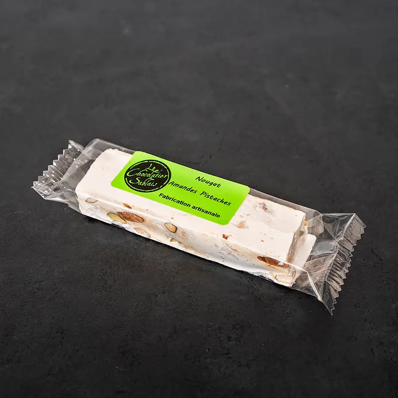 Barre Nougat Amandes Pistaches — Le Chocolatier Sablais