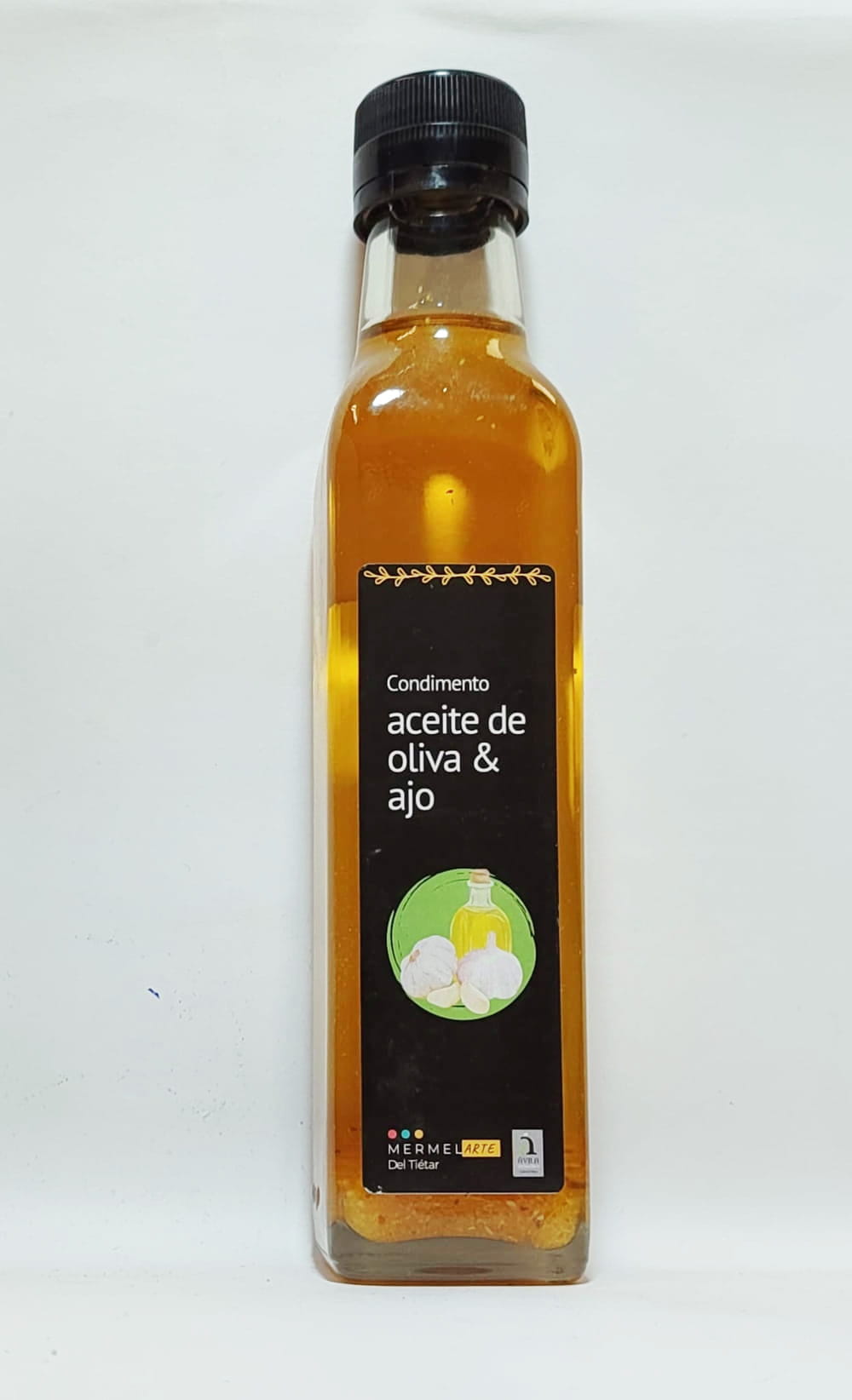 Condimento de aceite de oliva y ajo — Mermel-Arte
