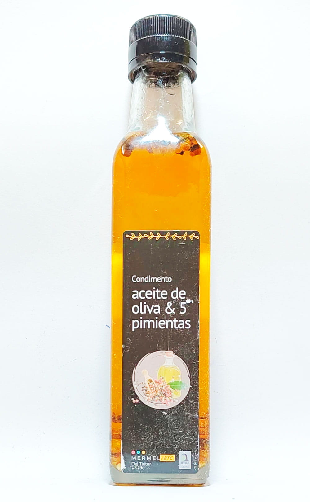Condimento de aceite y 5 pimientas — Mermel-Arte