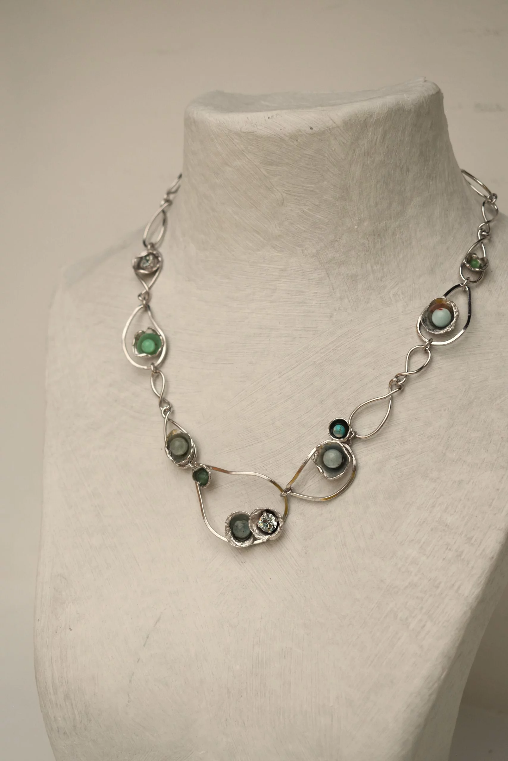 Collier verzilverd “Summer Pop” — Nico Taeymans