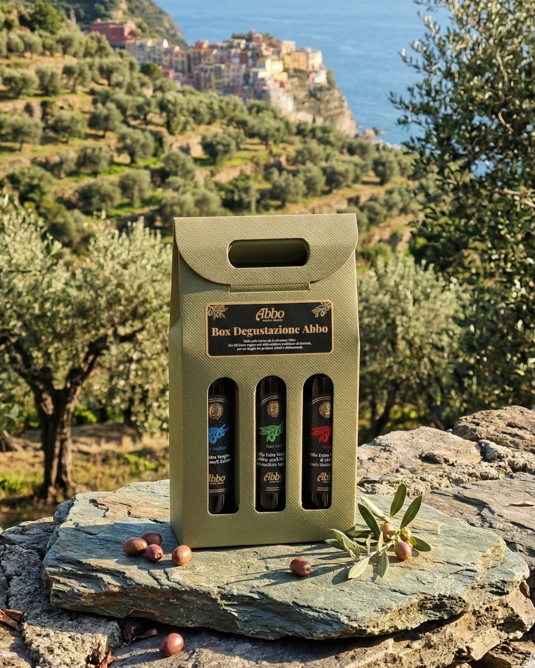 Box Degustazione Olio Abbo – 3 Oli Extravergine — Olio Abbo