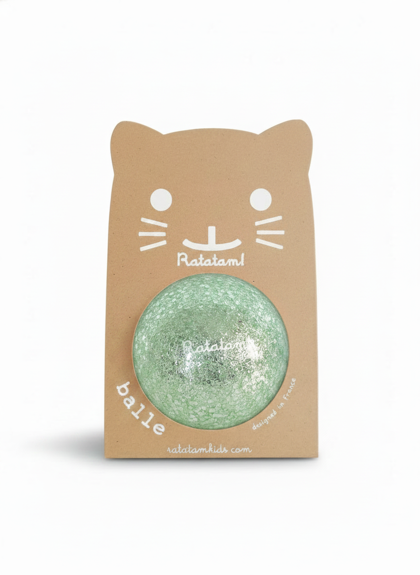 Balle mini shiny 10 cm – Bleu — Ratatam Kids