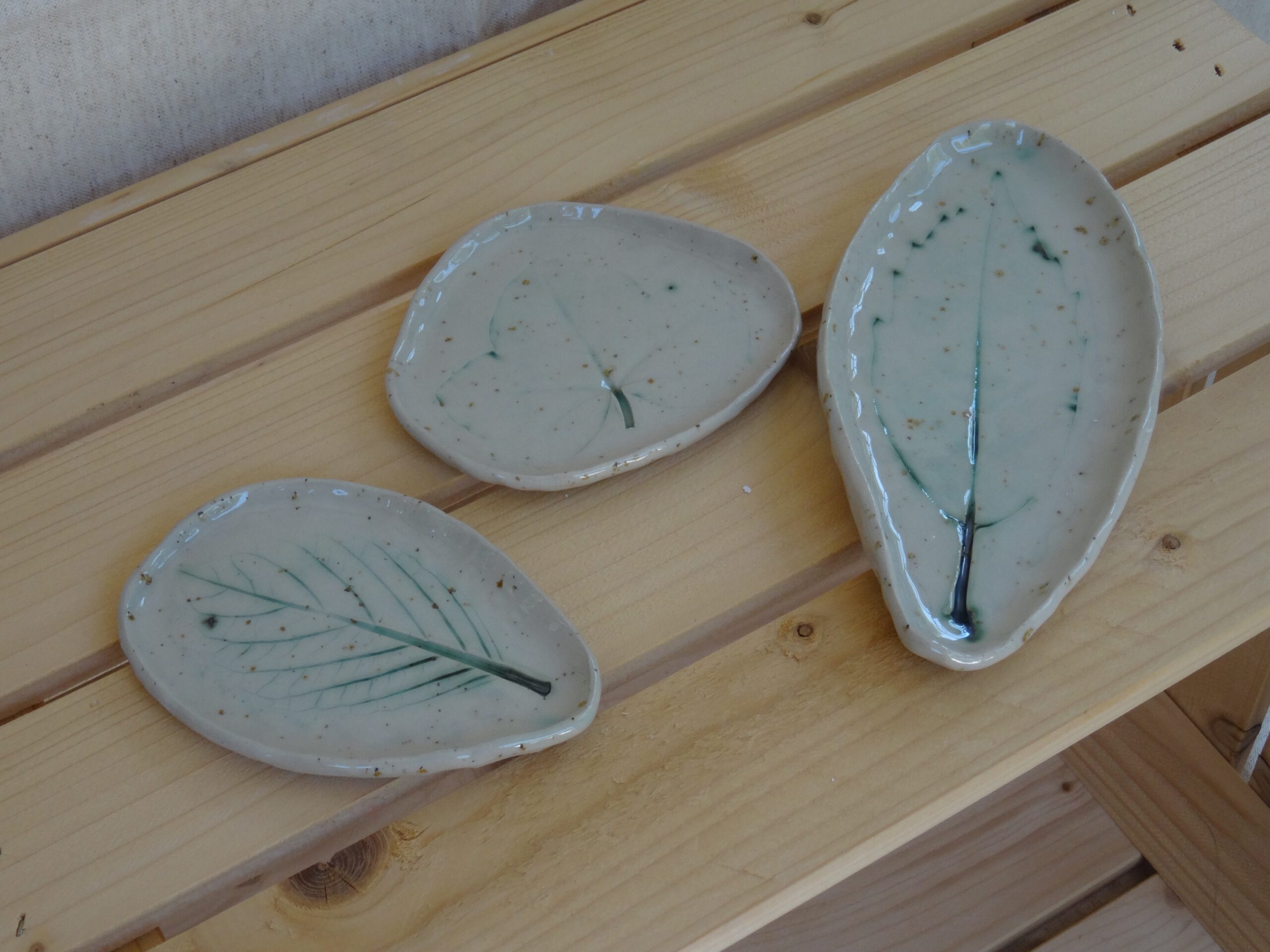 Botanisch schaaltje met echte bladafdruk — Studio Salamander