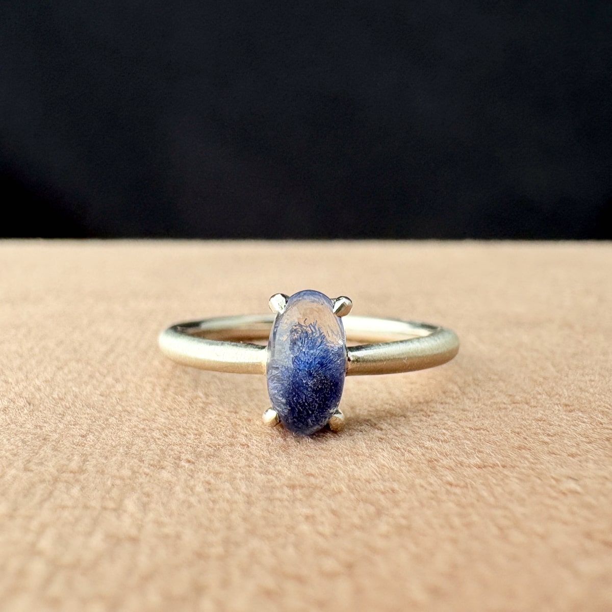 Bague argent Dumortiérite quartz — Toshiko BESIAT