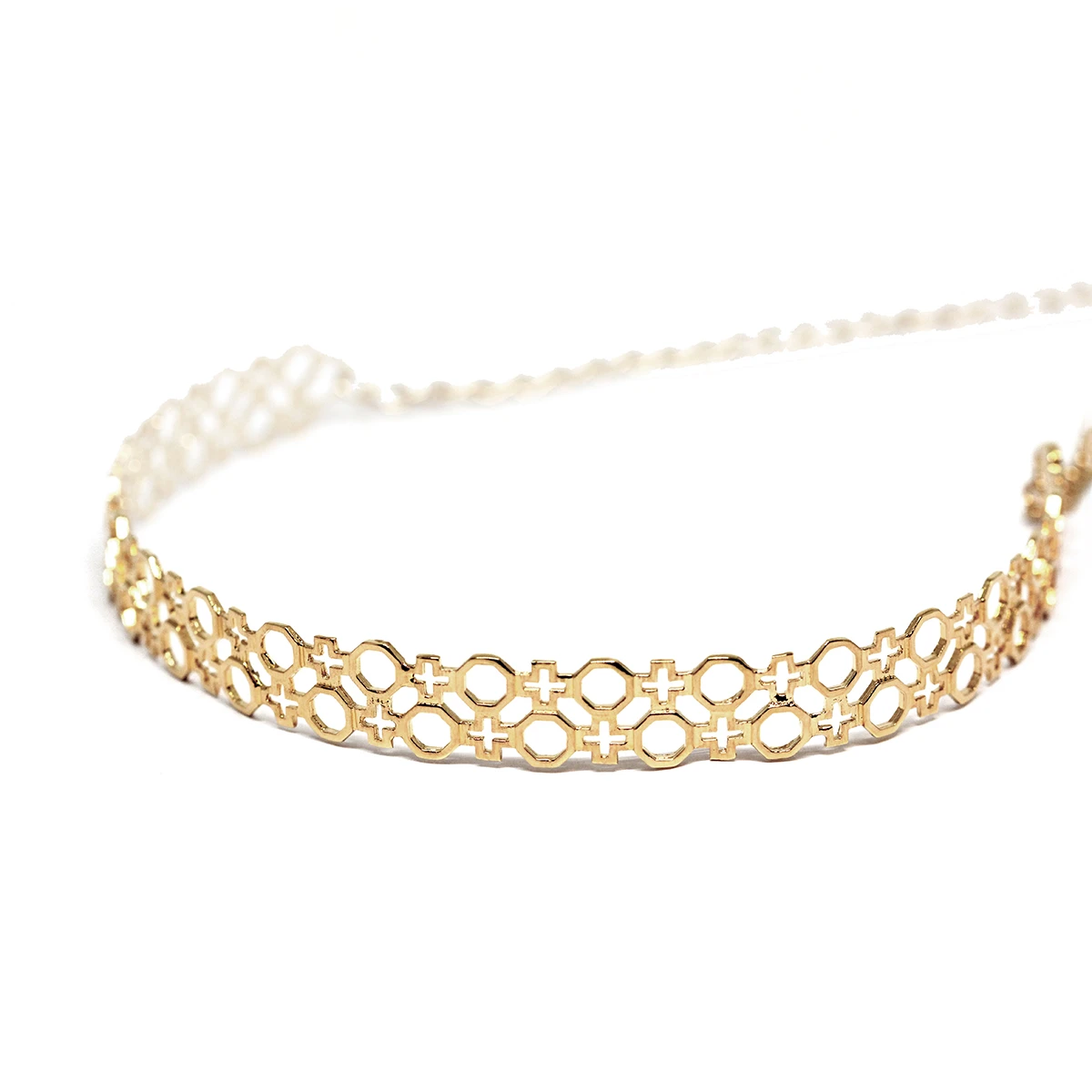 Contemporary Choker Gold Plated Bronze — Co.Ro Jewels