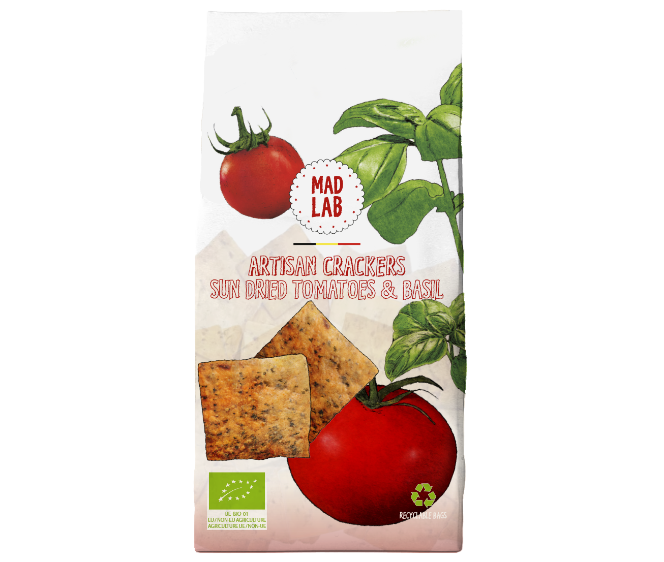 Crackers à la tomate et basilic — MAD LAB