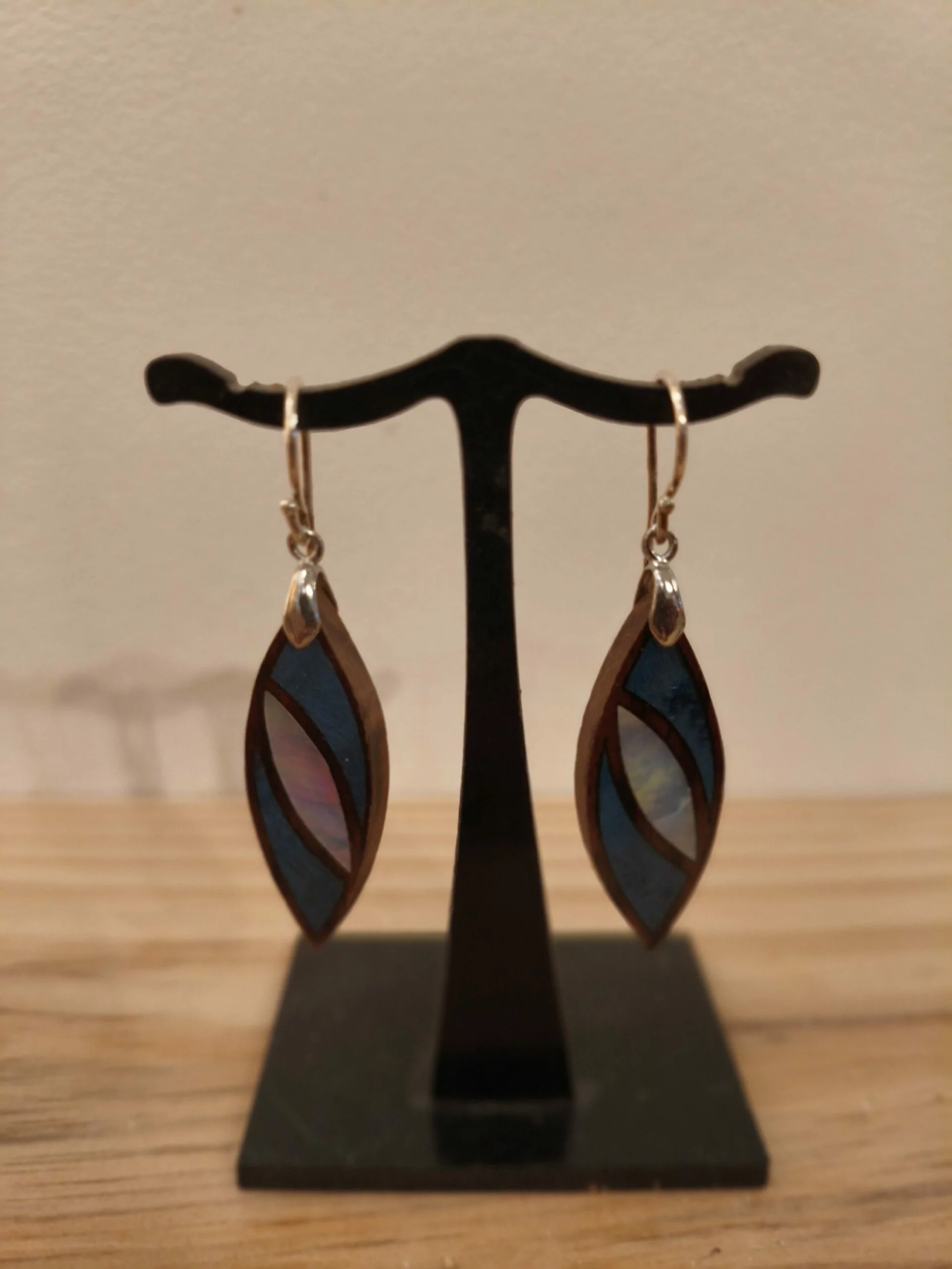 Boucles d’oreilles « line » — MARQUETERIE CORENTIN TAVERNIER
