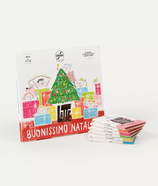 BUONISSIMO NATALE! – Confezione regalo per Natale da 6 barrette di Cioccolato al Latte BIO — Sabadì