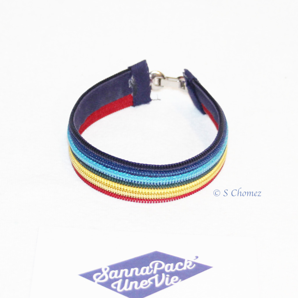 Bracelet « zip » – arc-en-ciel — SannaPack'UneVie