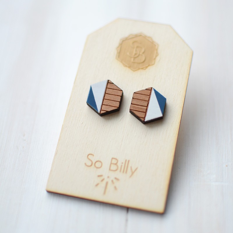 Hexabois bicolore navy — So Billy