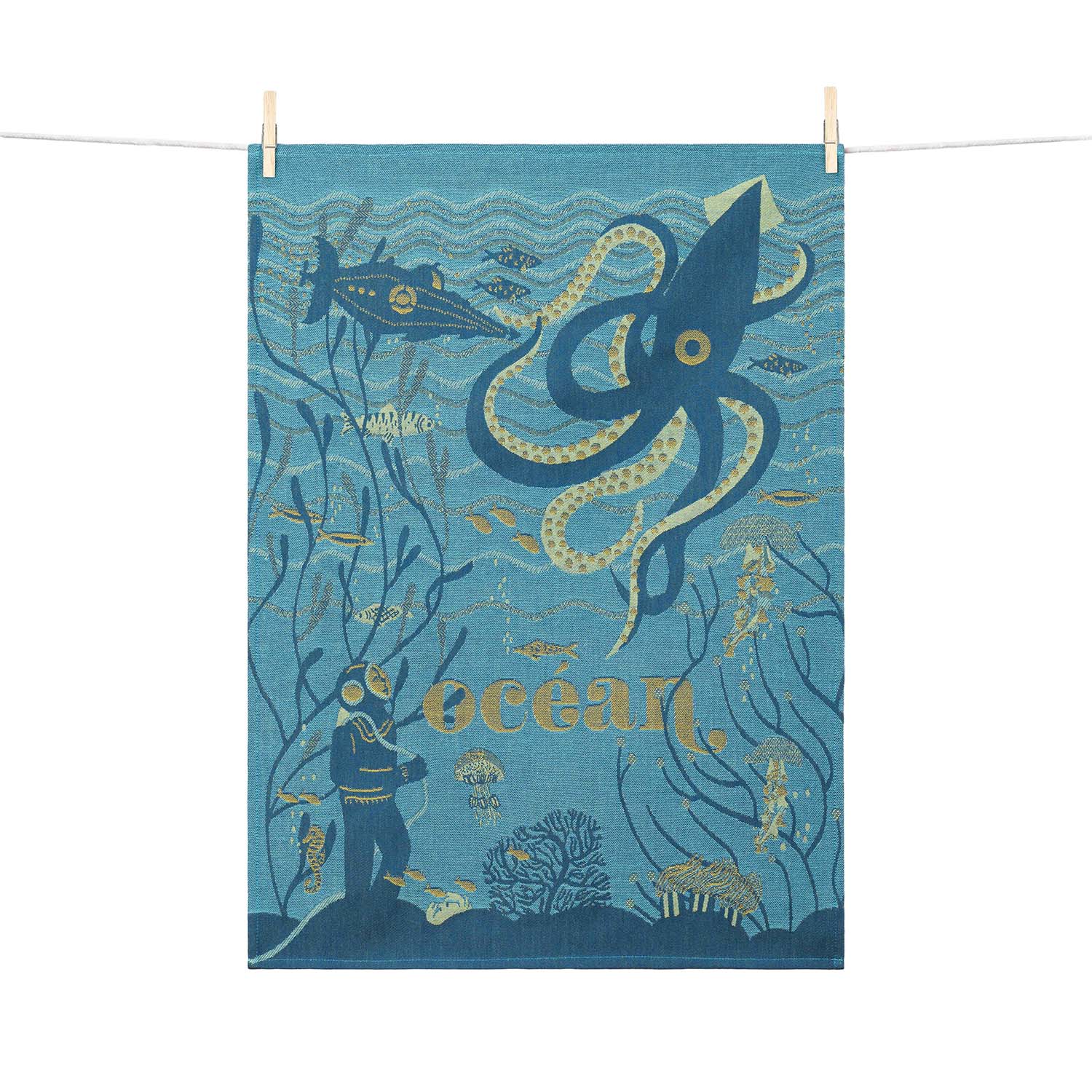 ABYSSE TEA TOWEL — Tissage Moutet